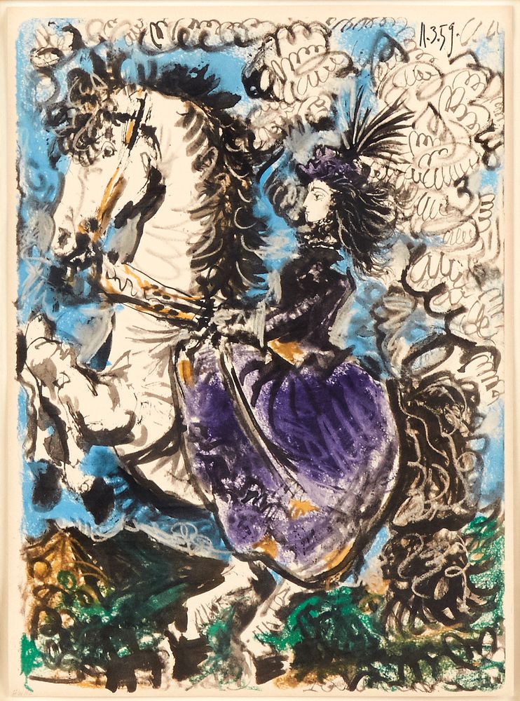 Appraisal: After Picasso Toros y Toreros Jacqueline on White Horse After