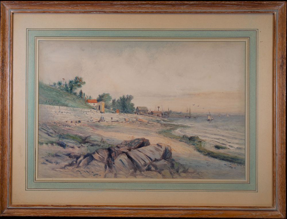 Appraisal: American School New England Coastal Scenes American School New England