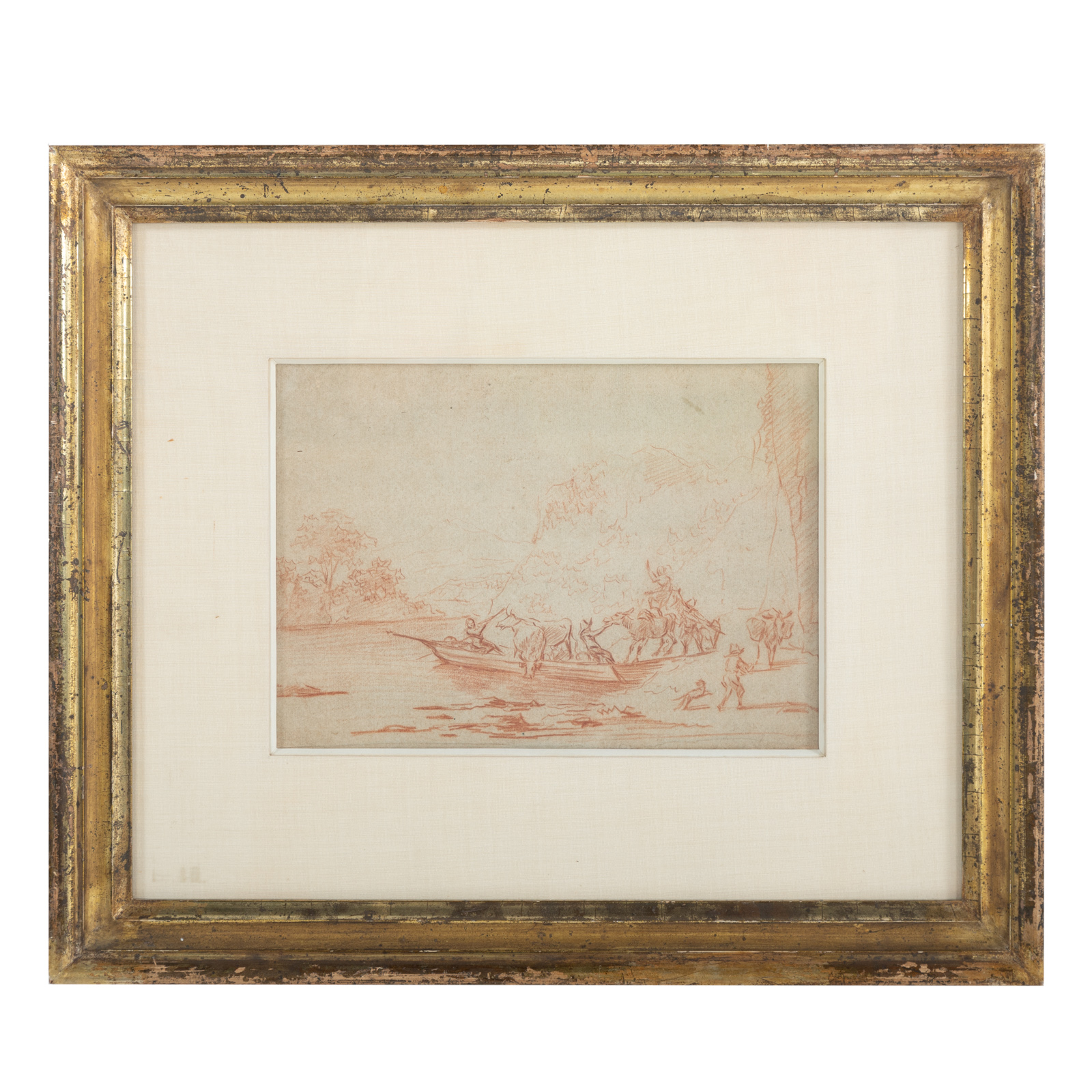 Appraisal: NICOLAES BERCHEM BOAT SCENE RED PENCIL Dutch - Red pencil