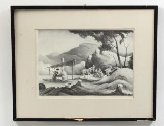 Appraisal: THOMAS HART BENTON American - Sorghum Mill Signed in pencil