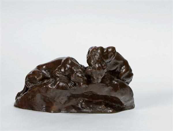 Appraisal: ANNA HYATT HUNTINGTON American - Tigers Watching bronze signed Anna