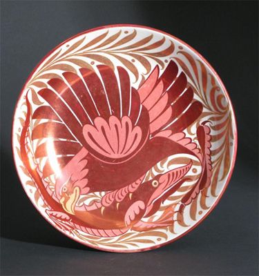 Appraisal: A William De Morgan ruby lustre plate by Charles Passenger