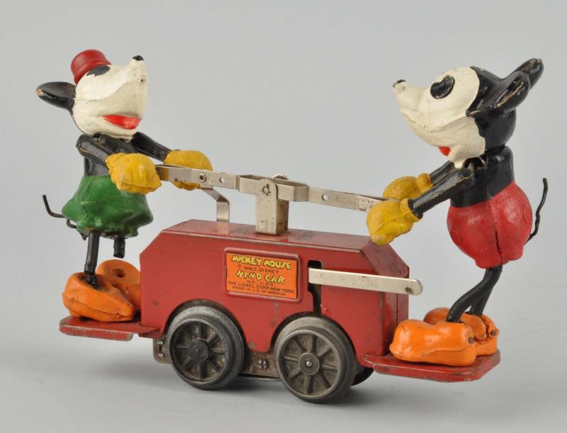 Appraisal: Mickey Mouse Wind - Up Hand Car This hand car