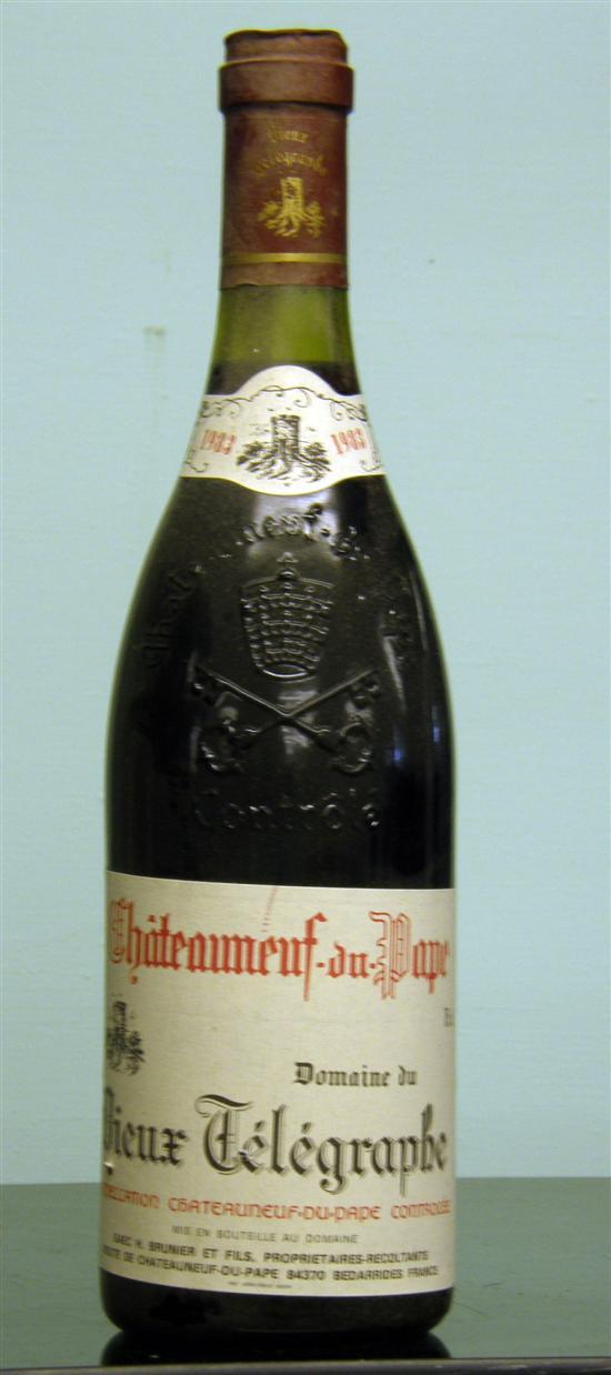 Appraisal: Chateauneuf-du-Pape Domaine du Vieux Telegraphe Chateauneuf-du-Pape bottles PROVENANCE Part of