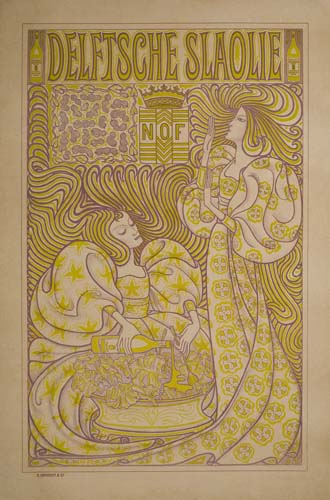 Appraisal: JAN TOOROP - DELFTSCHE SLAOLIE x inches S Lankhout Co