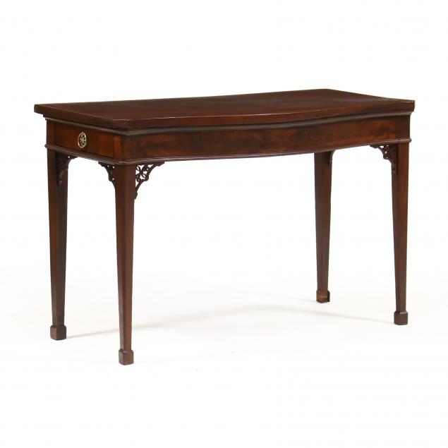 Appraisal: ENGLISH HEPPLEWHITE MAHOGANY TWO DRAWER SERVER CONSOLE TABLE Late th