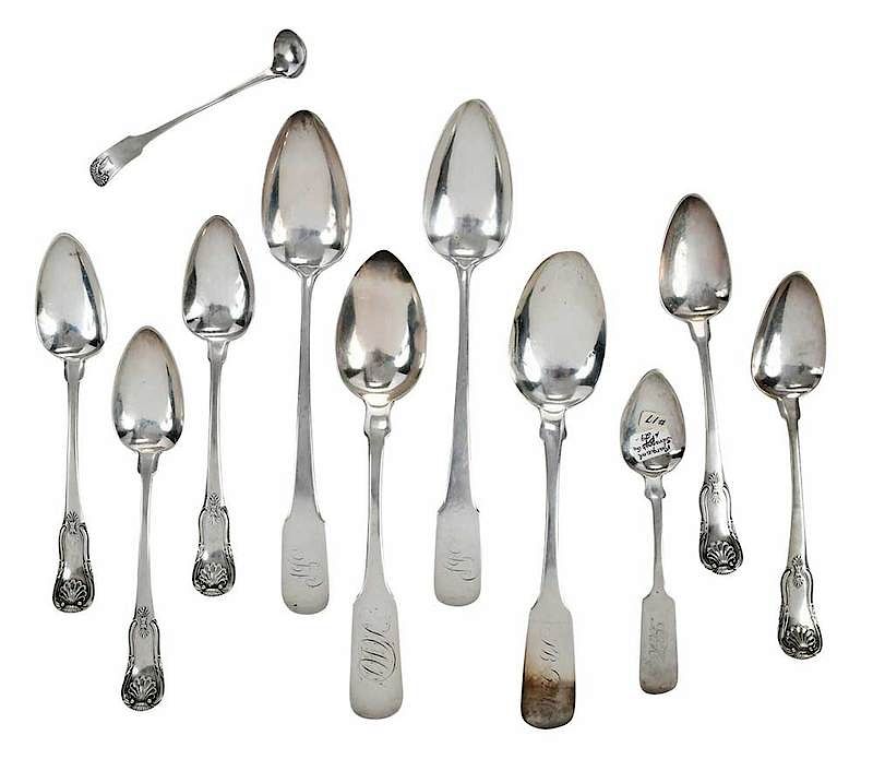 Appraisal: Savannah Coin Silver Spoons Georgia mid th century four pieces