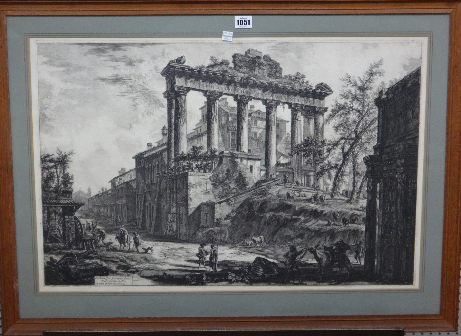 Appraisal: After Giovanni Battista Piranesi Veduta del Tempio detto della Concordia