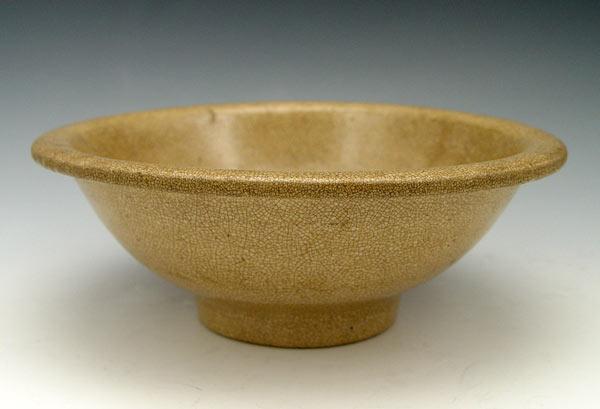 Appraisal: K'ANG HSI FISH ROE CRACKLE STONEWARE BOWL Circa - A