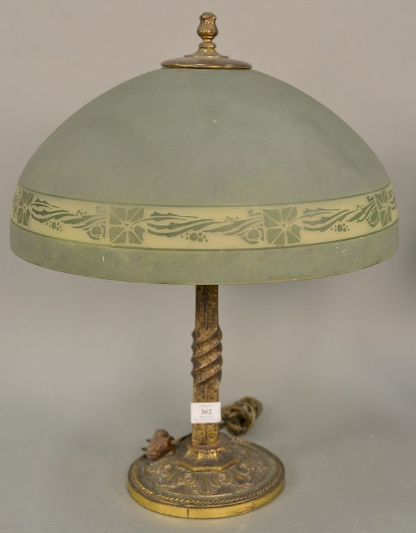 Appraisal: Reversed painted table lamp ht in Reversed painted table lamp