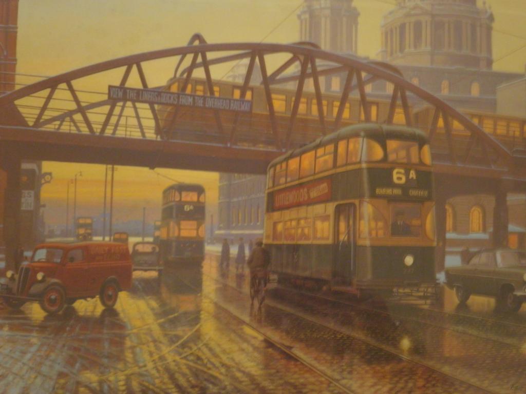 Appraisal: After Eric BottomleySix artist signed coloured printsTrams and buses and