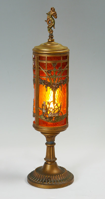 Appraisal: ART DECO TABLE LAMP Cast metal base body with filigree