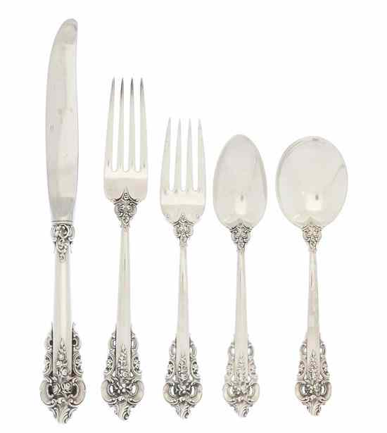 Appraisal: An American Sterling Silver Flatware Service for Fourteen Wallace in