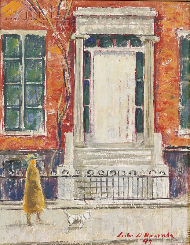 Appraisal: Lester David Boronda American - The Townhouse Signed and dated