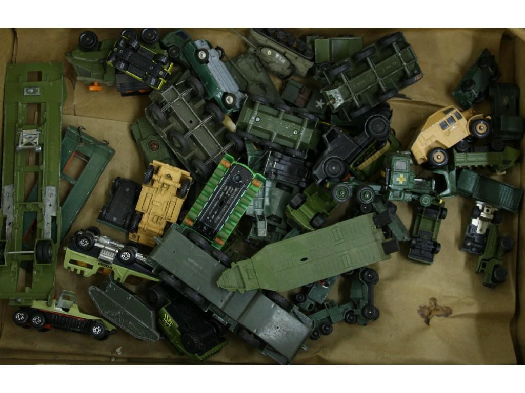 Appraisal: Military vehicles to include Corgi Major Matchbox and Present Toys