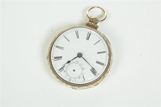 Appraisal: OPEN FACE POCKET WATCH English ca Open face pocket watch