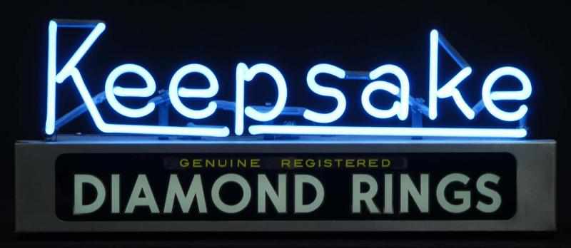 Appraisal: Keepsake Can Neon Sign Description s Syracuse NY to present