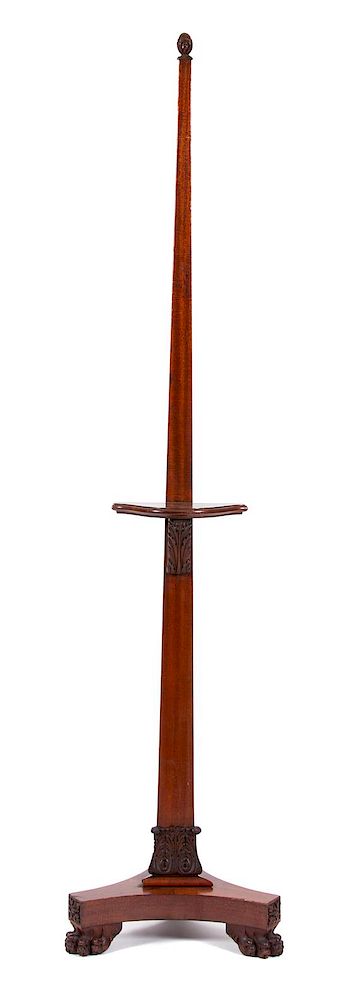 Appraisal: A Regency Carved Mahogany Painting Easel Height x diameter of