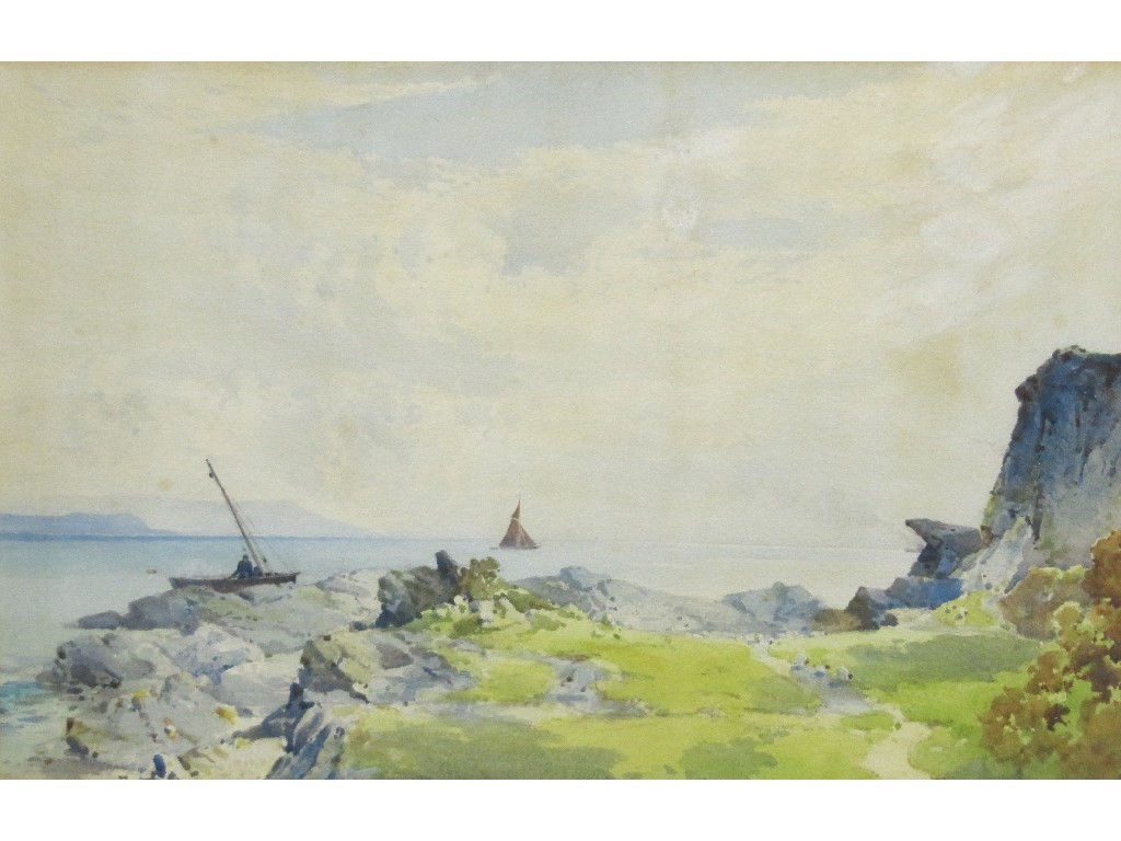 Appraisal: Watercolour coastal scene signed Ritchie