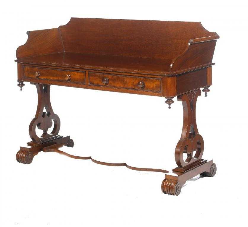 Appraisal: TWO VICTORIAN MAHOGANY WASHSTANDS one with three quarter gallery the