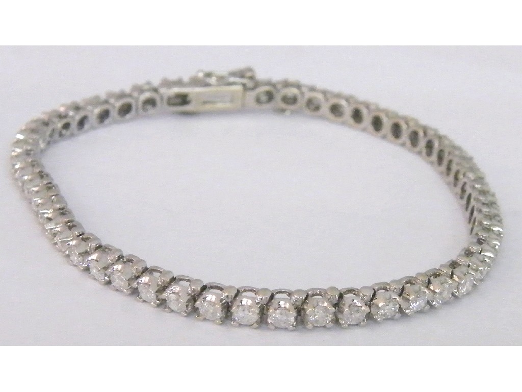 Appraisal: ct white gold diamond tennis bracelet ct approx in total