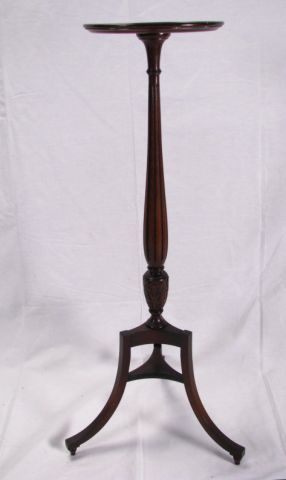 Appraisal: Federal Period Style Candle Stand with bird-cage style pedestal base