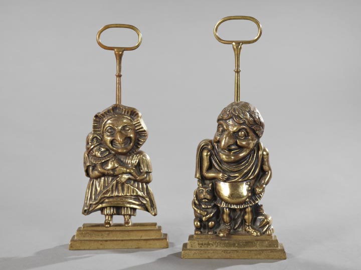 Appraisal: Large Pair of English Cast Brass Punch and Judy Doorstops