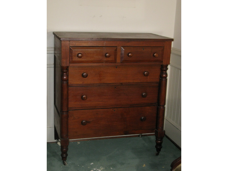 Appraisal: Western NC Chest of Drawers ca walnut poplar and southern