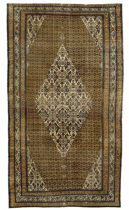 Appraisal: SENNEH antique Beige central field with a white central medallion