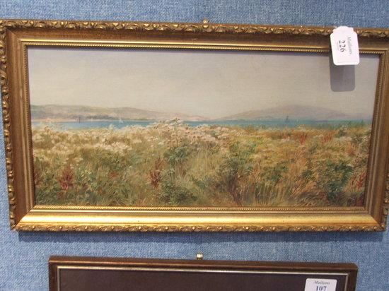 Appraisal: A H - Coastal view looking across dense foliage signed