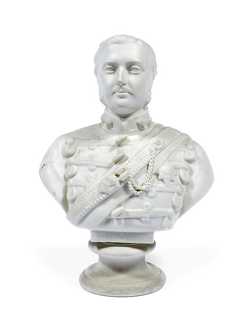 Appraisal: A Parian ware bust of Albert Edwardafter Morton Edwards impressed