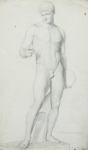 Appraisal: H Martini German ca th Century Nude male Graphite on