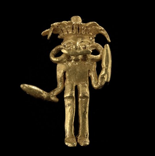 Appraisal: Fine Tolima Region Culture Gold Male Warrior Figure - A