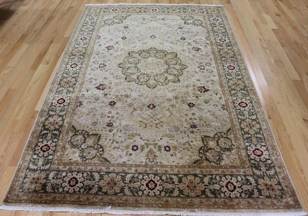 Appraisal: Vintage And Finely Hand Woven Carpet Nice quality pattern and