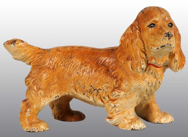 Appraisal: Cast Iron Cocker Spaniel Doorstop Description Made by Hubley cat