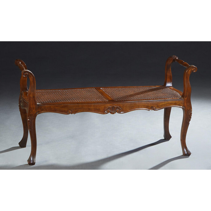 Appraisal: Louis XV Style Carved Beech Double Bench th c the