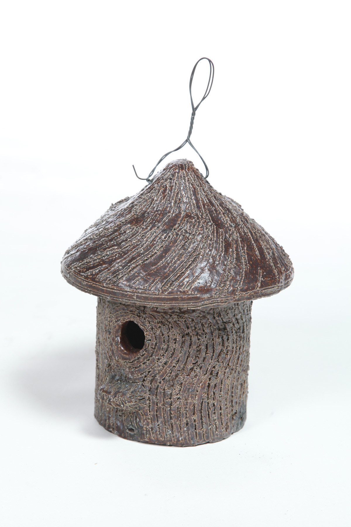 Appraisal: OHIO SEWERTILE BIRDHOUSE Early th century Typical form with tooled