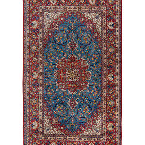 Appraisal: An Isfahan Wool Rug Mid- th Century feet inches x