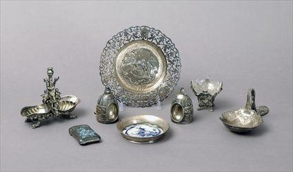 Appraisal: Eight American Continental and Chinese Silver Articles Including a double