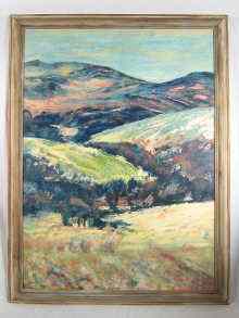 Appraisal: An oil on board landscape Scottish School unsigned x cm