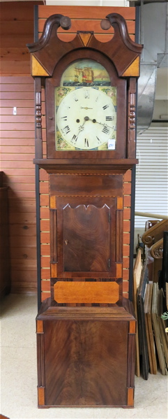 Appraisal: VICTORIAN MAHOGANY AND BIRD'S EYE MAPLE TALL CASE FLOOR CLOCK