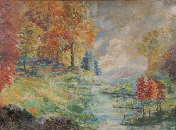 Appraisal: Frederick Craig American th century large Brown County fall landscape