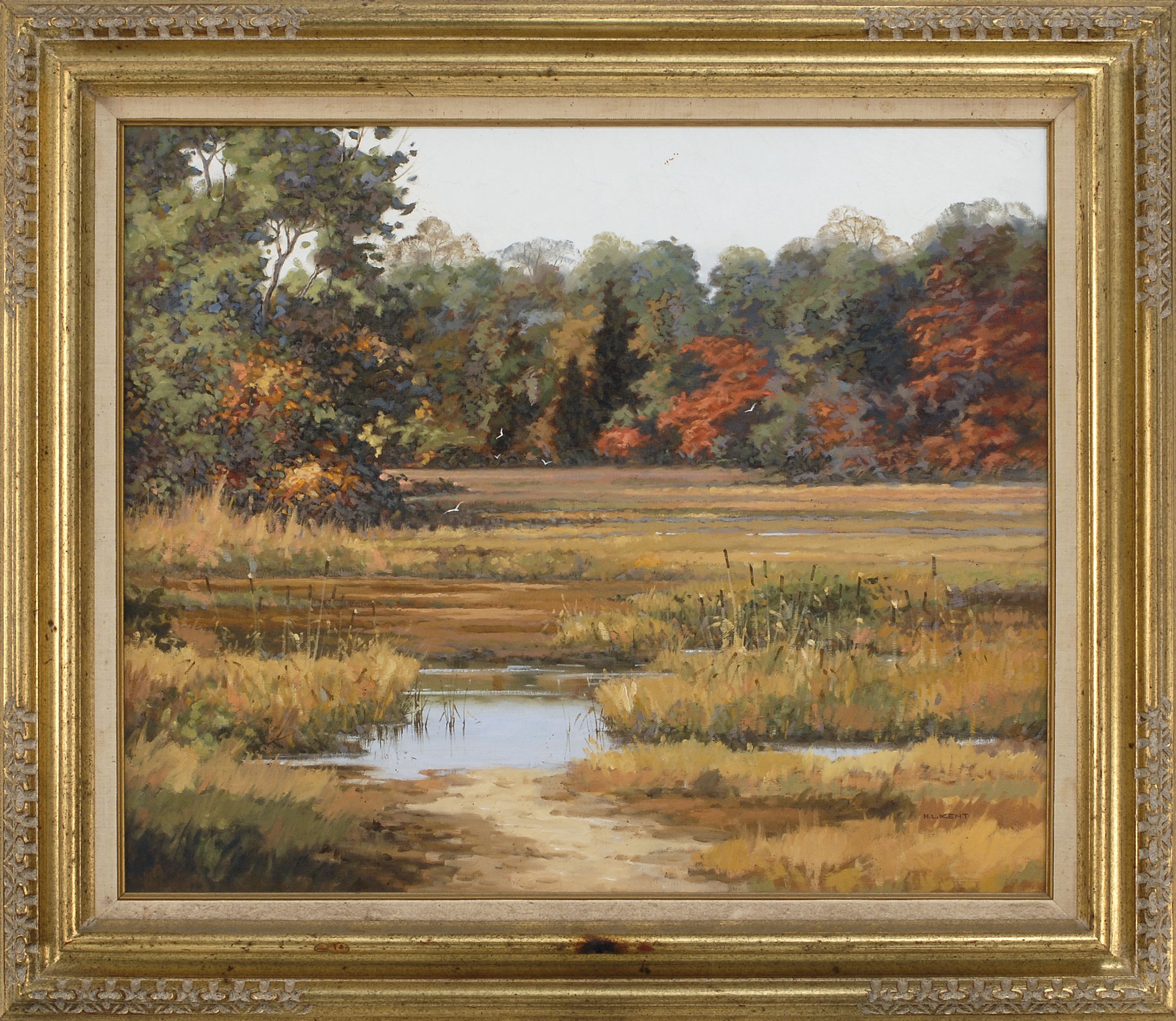 Appraisal: HERMAN LATHAM KENTCape Cod - Marsh Inlet Signed lower right