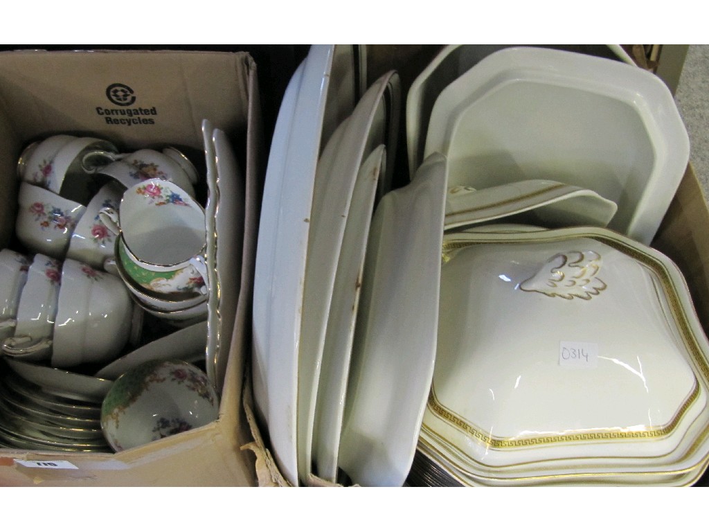 Appraisal: Two boxes of assorted tea dinnerwares