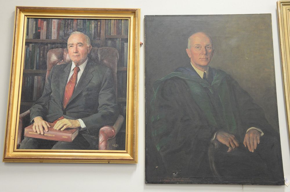 Appraisal: Two piece lot to include American School th Century portrait