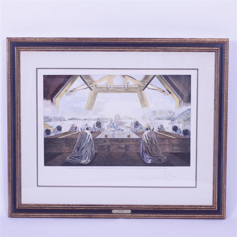 Appraisal: Salvador Dali - The Last Supper Etching with hand color