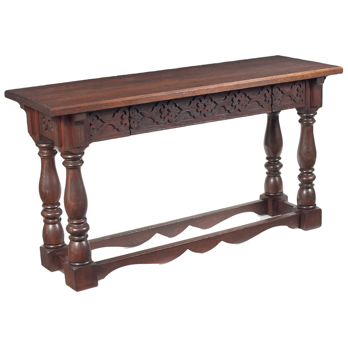 Appraisal: Arts and Crafts hall table in the manner of Rose