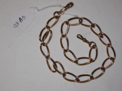 Appraisal: A CT GOLD NECKLACE with large twisted links long gms