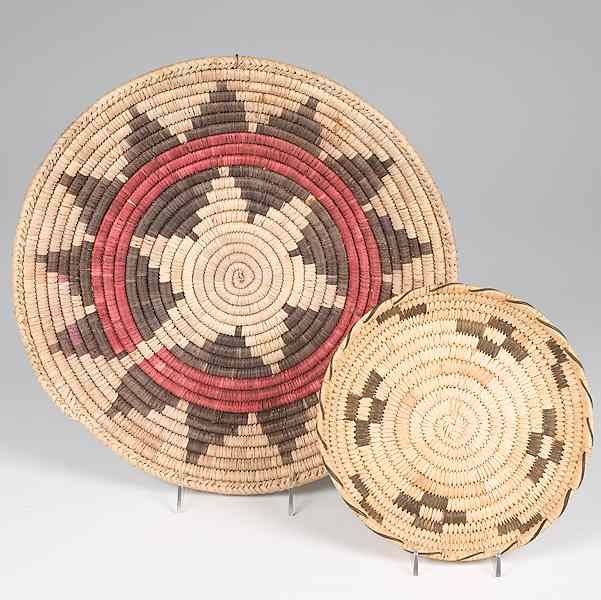 Appraisal: Navajo Wedding and Tohono O'odham Baskets lot of includes a