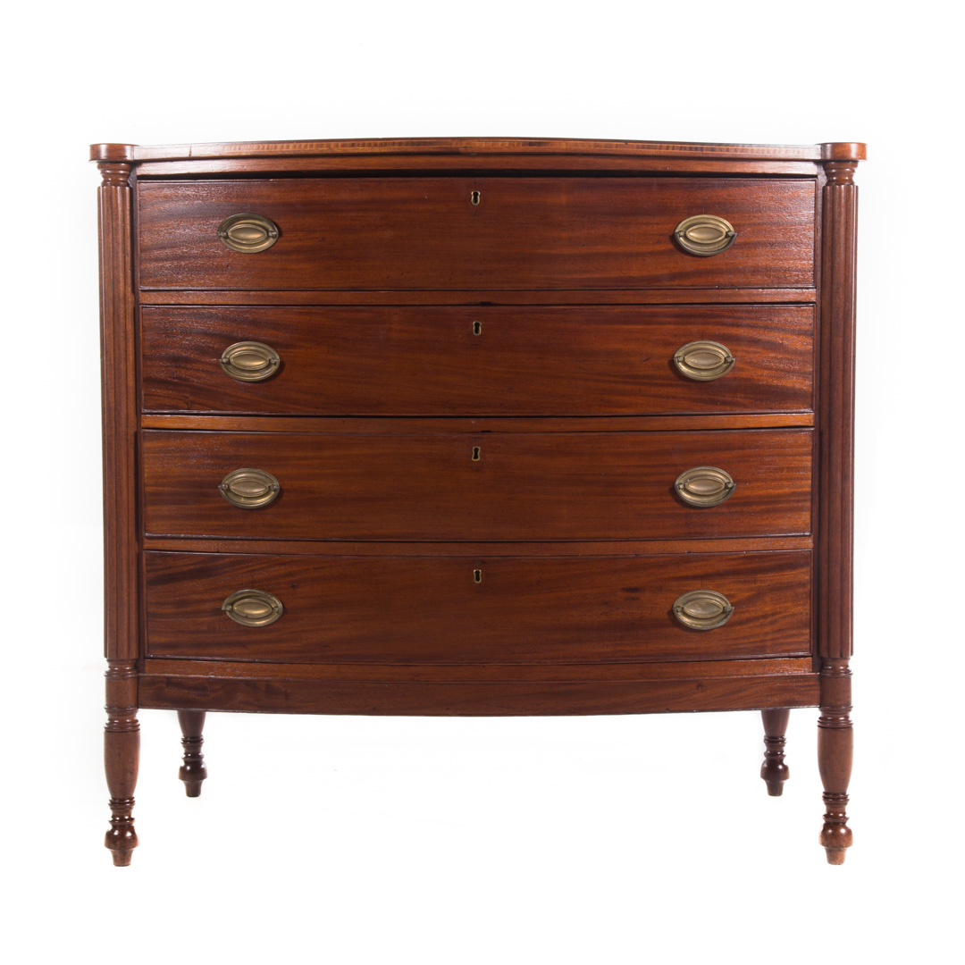 Appraisal: Federal mahogany chest of drawers North Shore Massachusetts early th